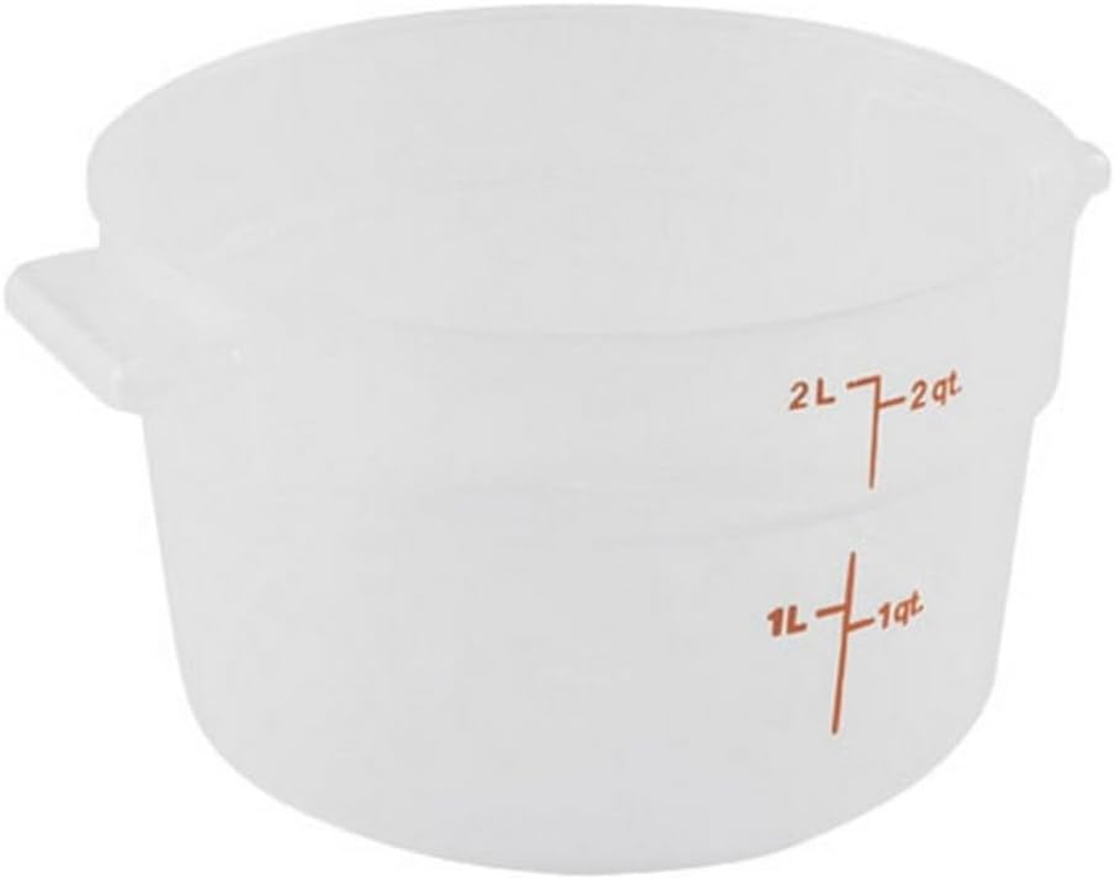 (RFS2PP190 2 Qt. Round Polypropylene Food Storage Container - Camwear