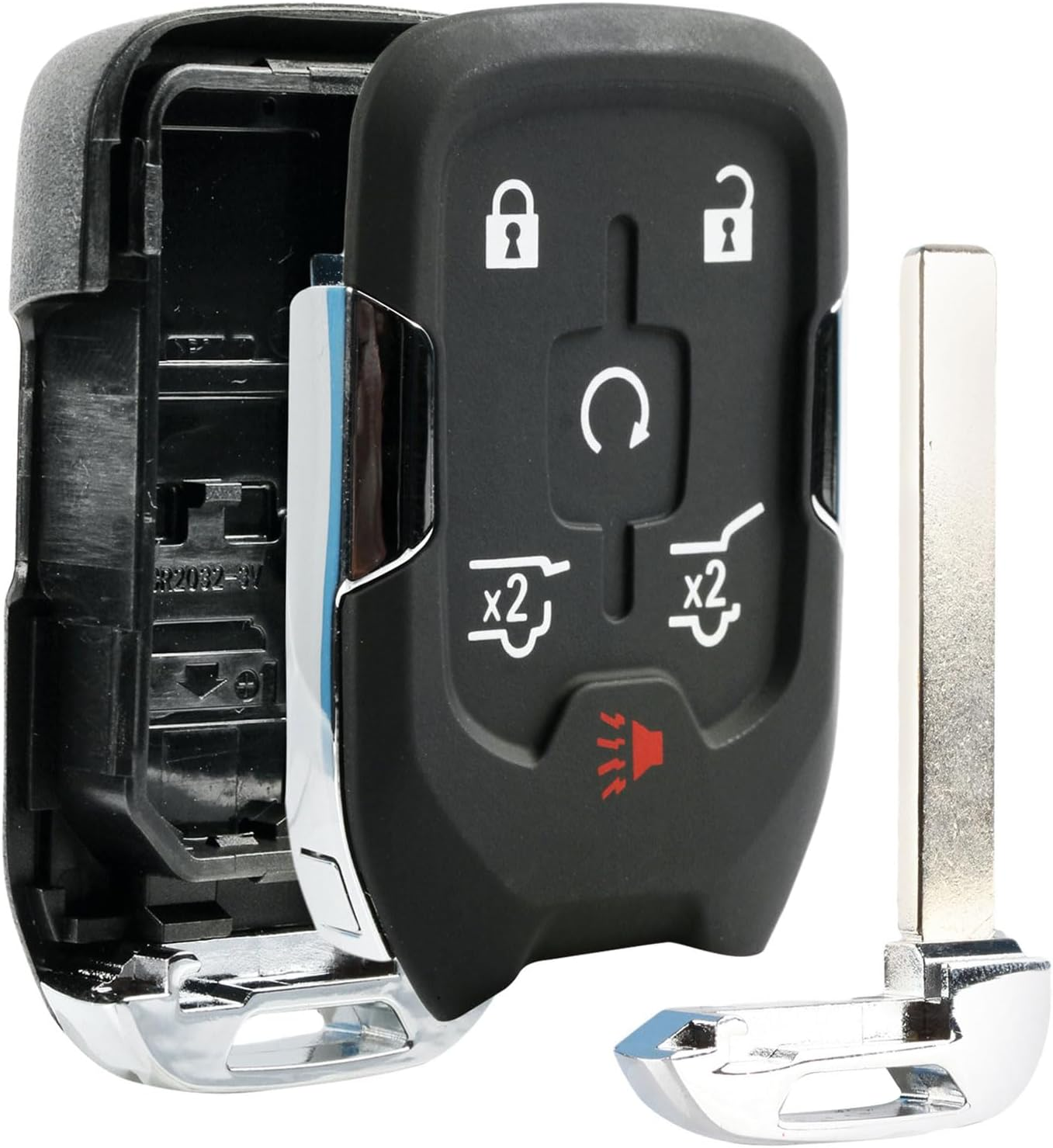 Case Shell Smart Key Fob Keyless Entry Remote Fits 2014 2015 2016 2017 Chevy Tahoe Suburban / GMC Yukon (HYQ1AA)