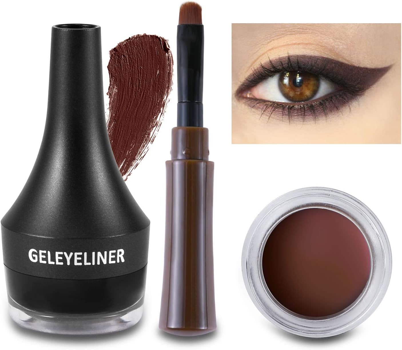 Boobeen Waterproof Gel Eyeliner Smudge-proof Eye Liner Gel Makeup Set High Pi... - Picture 2 of 14