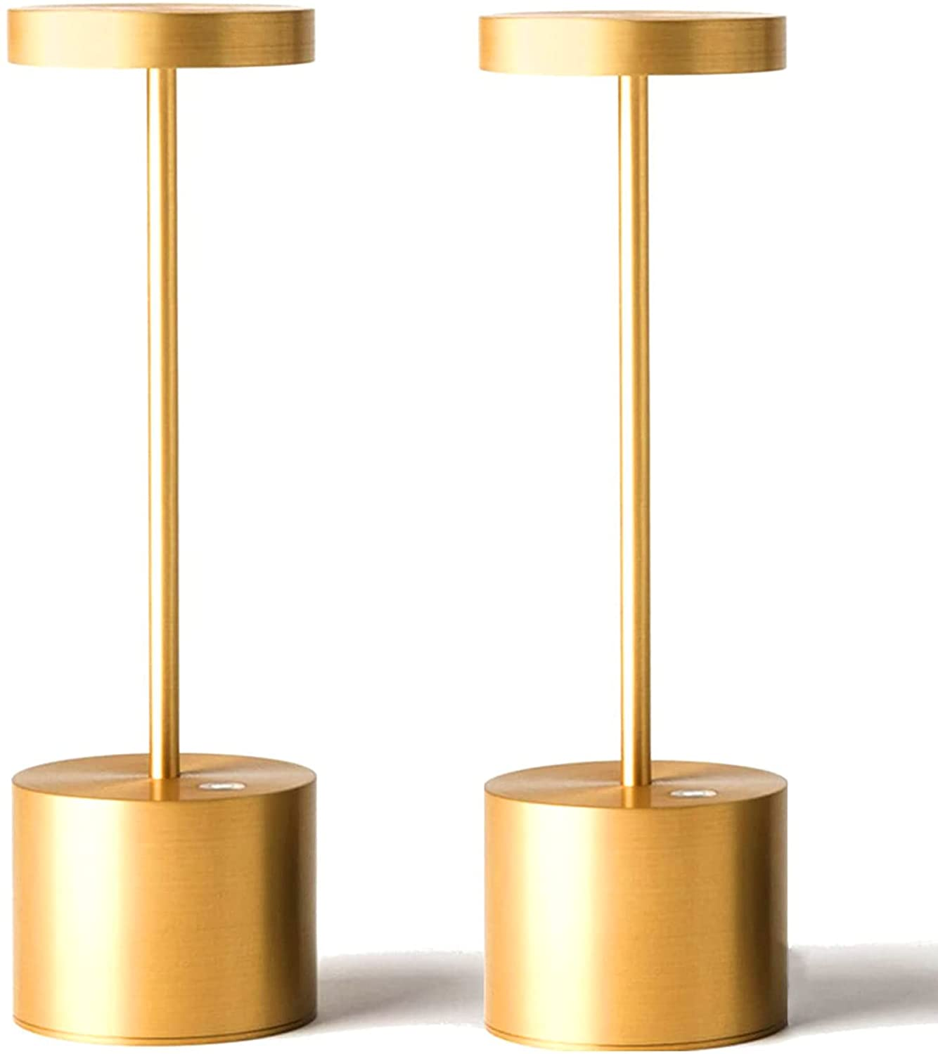 2 Pack Cordless Table Lamp Rechargeable, 5000Mah Battery Operated Portable Table Light,Dimming LED Table Lamp for Restaurant/Patio/Outdoor(Gold)