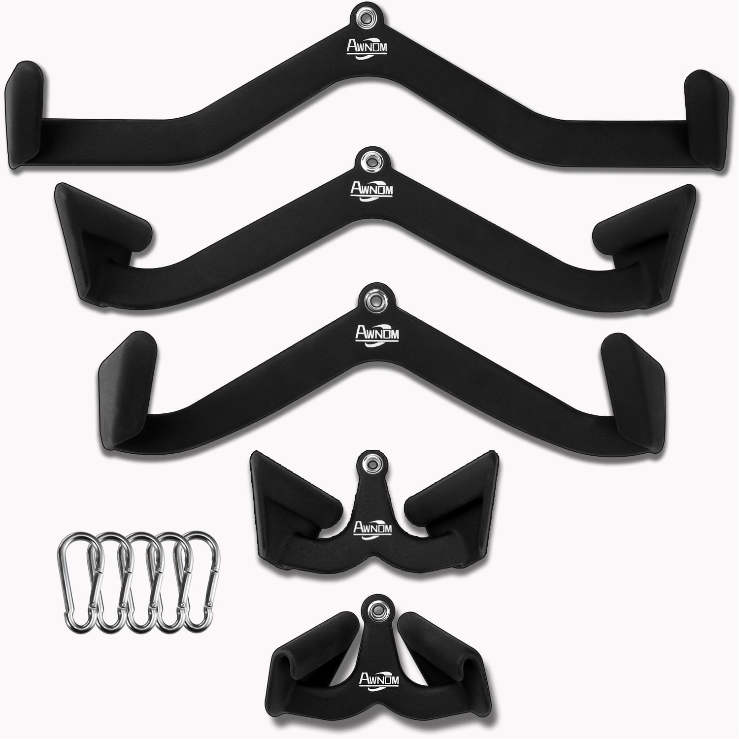 LAT Pulldown Attachments for Cable Machines, Cable Machine Attachments for Home Gym T Bar V Bar LAT Pulldown Machines Attachments, Back Tricep Bar Strength Training Handle Grip
