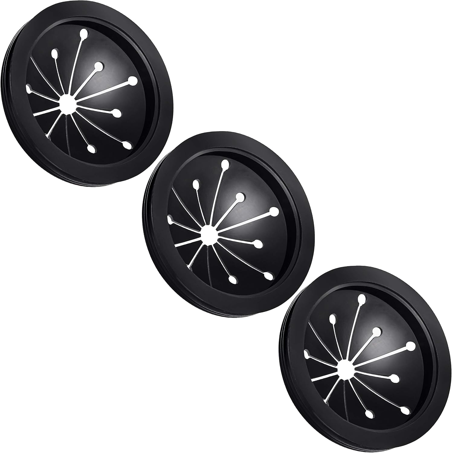 3 Pcs Garbage Disposal Splash Guards Sink Baffle Disposal Replacement Multi-Function Drain Plugs  Waste Disposer Accessories for Whirlaway, Waste King and GE Models (3.1Inch)