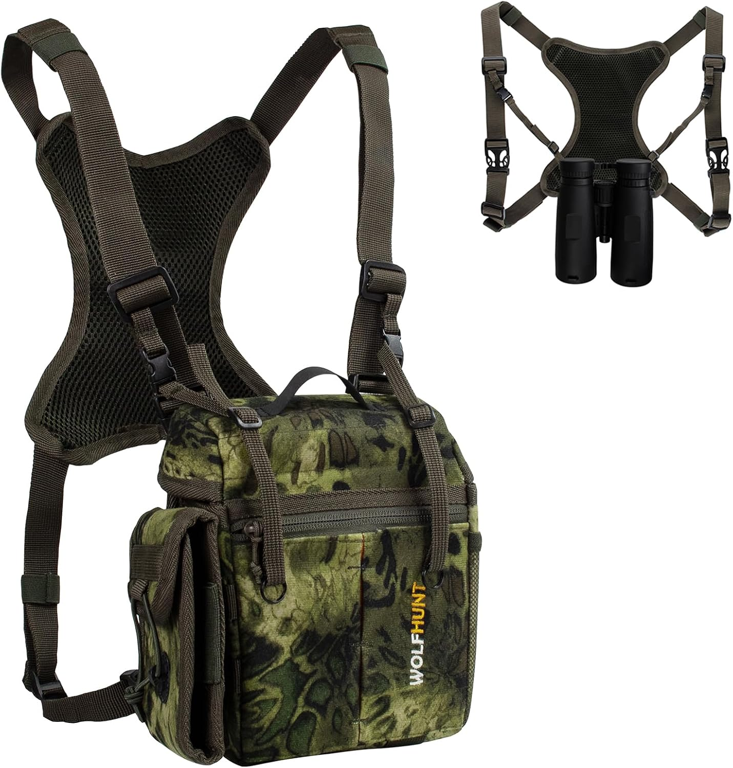 Binoculars Harness Chest Pack Magnetic with Detachable Rangefinder Pouch