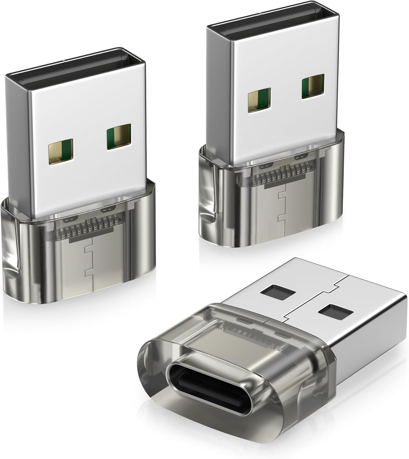 USB to USB C Adapter for CarPlay 3Pack,USBC Car Charger Type C Female to A Male Cable Converter for New iPhone Air 17 16 16e 15 Pro Max Plus,Samsung S25 S24,Not for iPad/Magsafe/HomePod