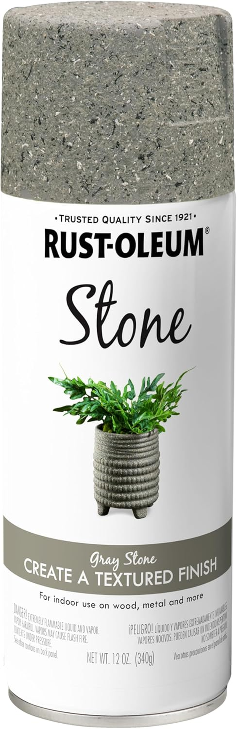 Rust-Oleum 7992830 Stone Creations Spray, 12 Oz, Gray Stone