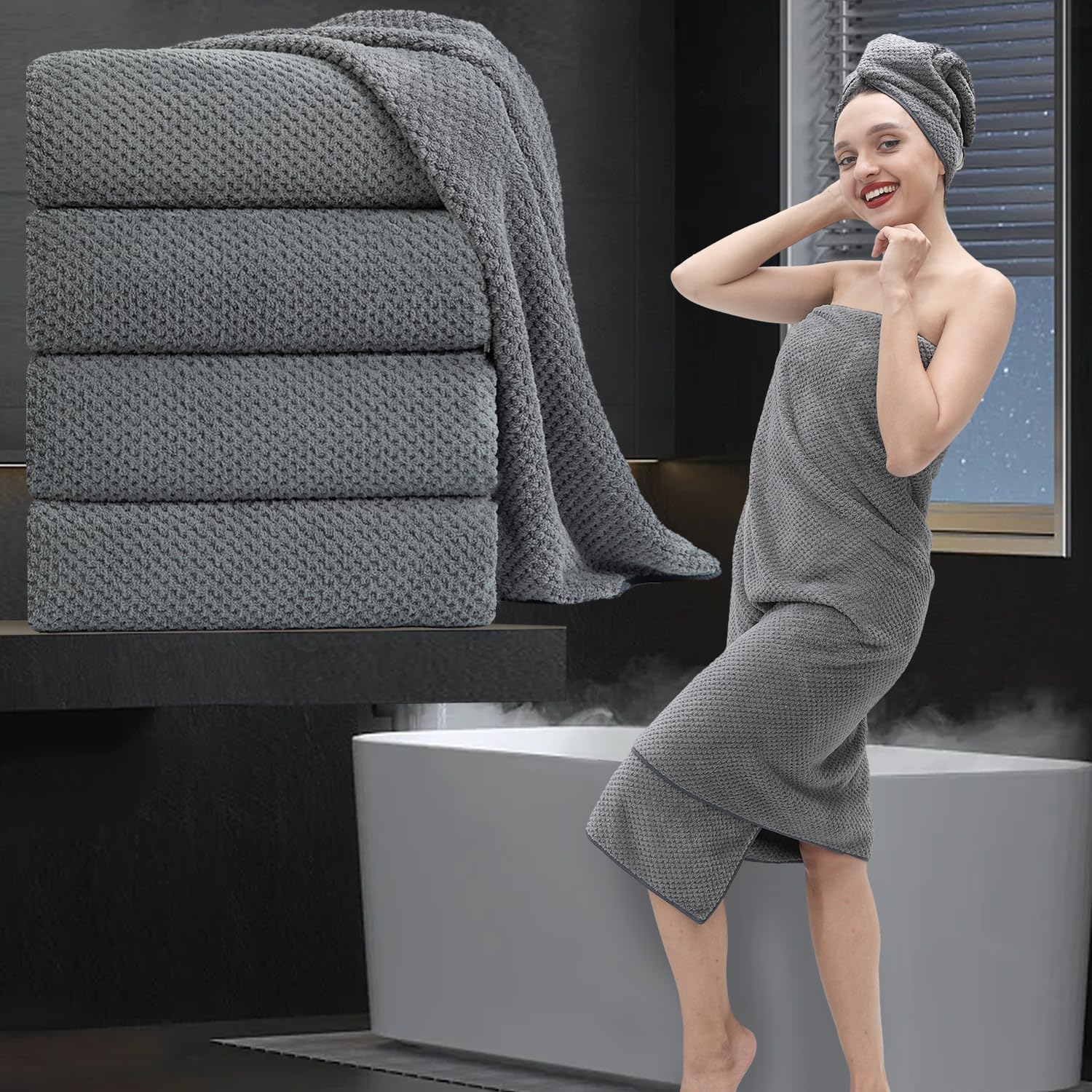 Extra Large Bath Towel Set of 4 (35