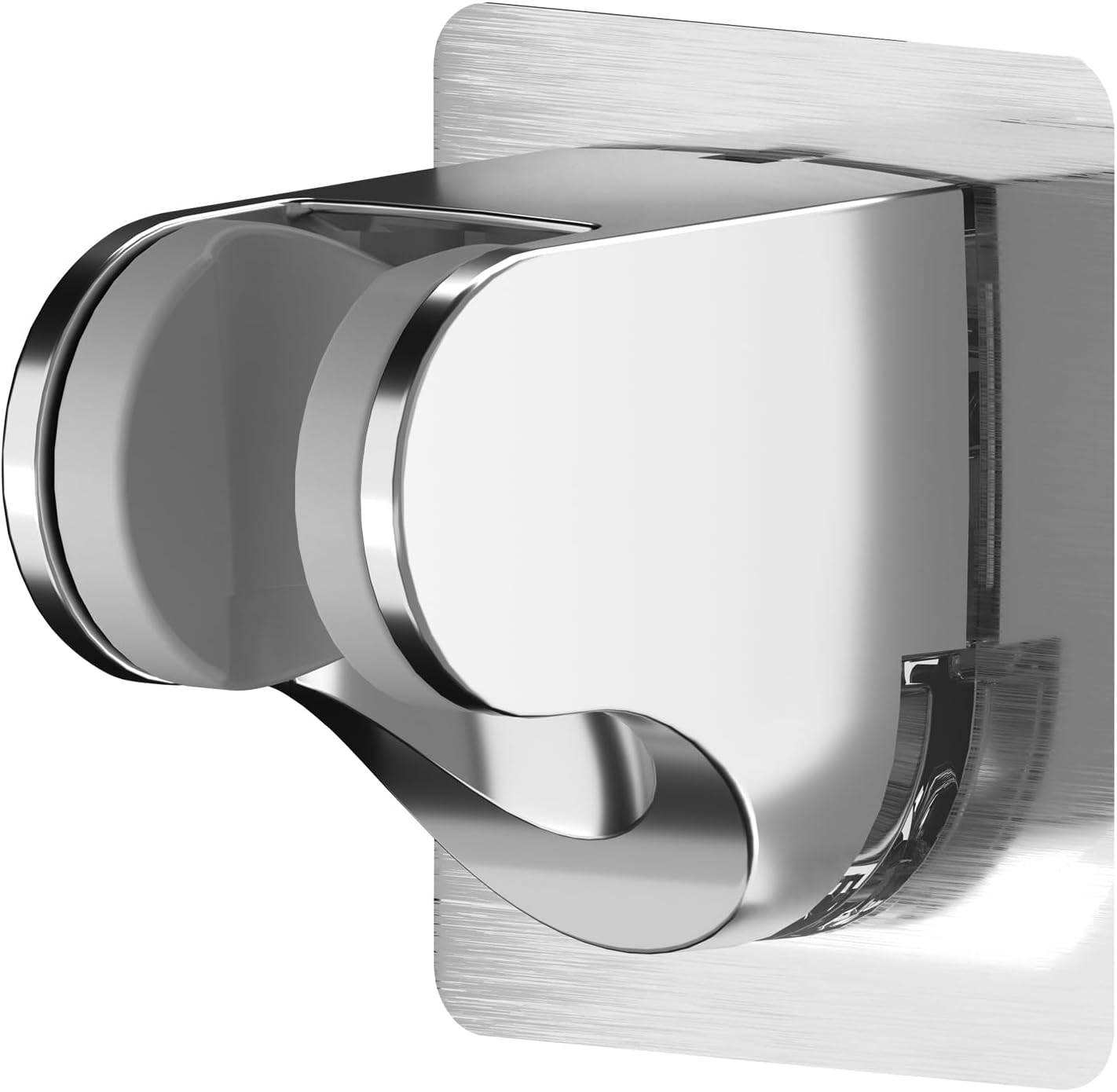Self Adhesive Handheld Shower Head Holder, Adjustable Angle Shower Wand Holder, Bathroom Wall Mount Shower Arm Bracket, ABS, Chrome