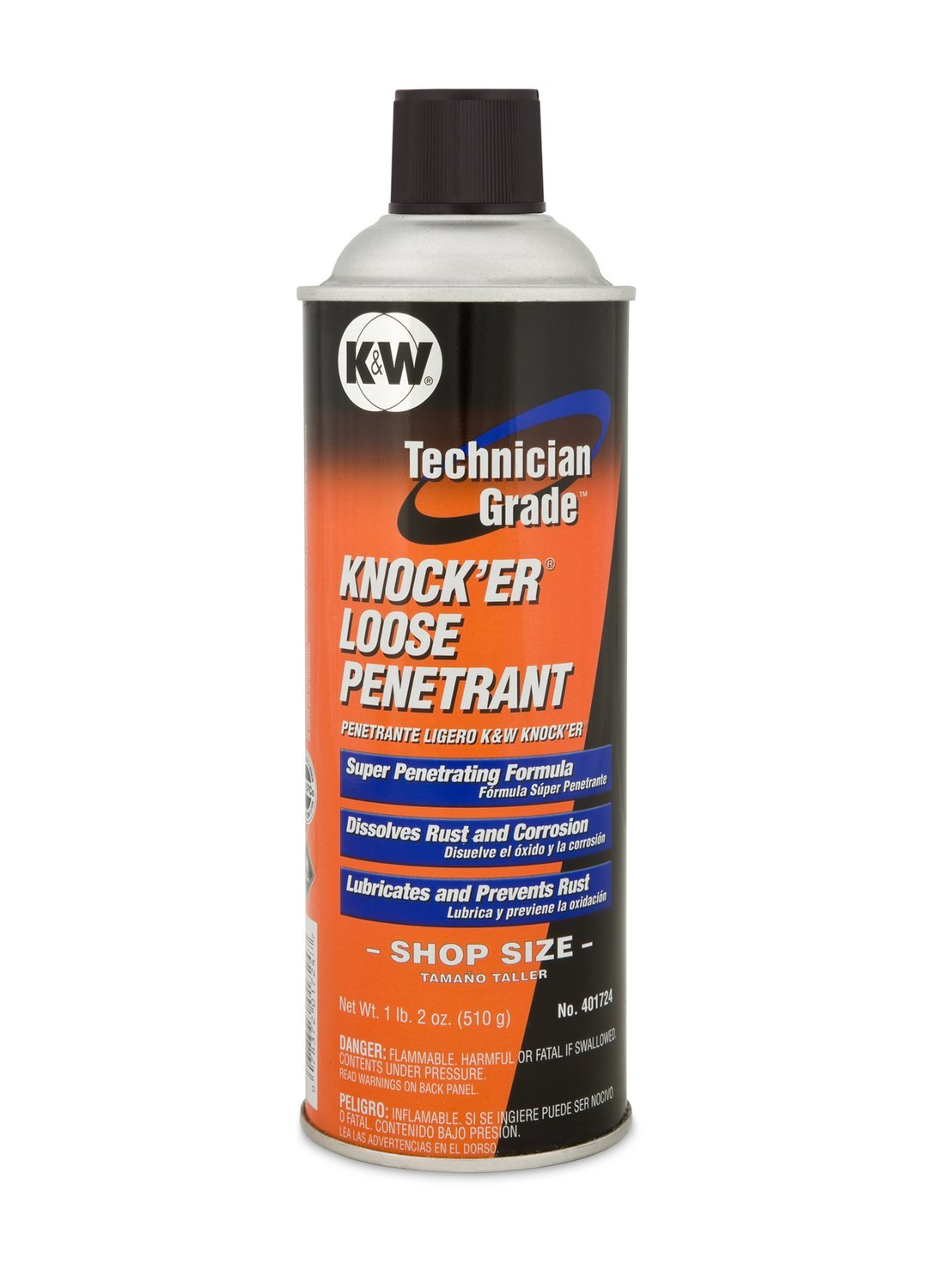 K&W Technician Grade Knock'Er Loose Lubricant Penetrant 401724 – 18 WT. Oz. Rust Penetrant for Corrosion Free Applications