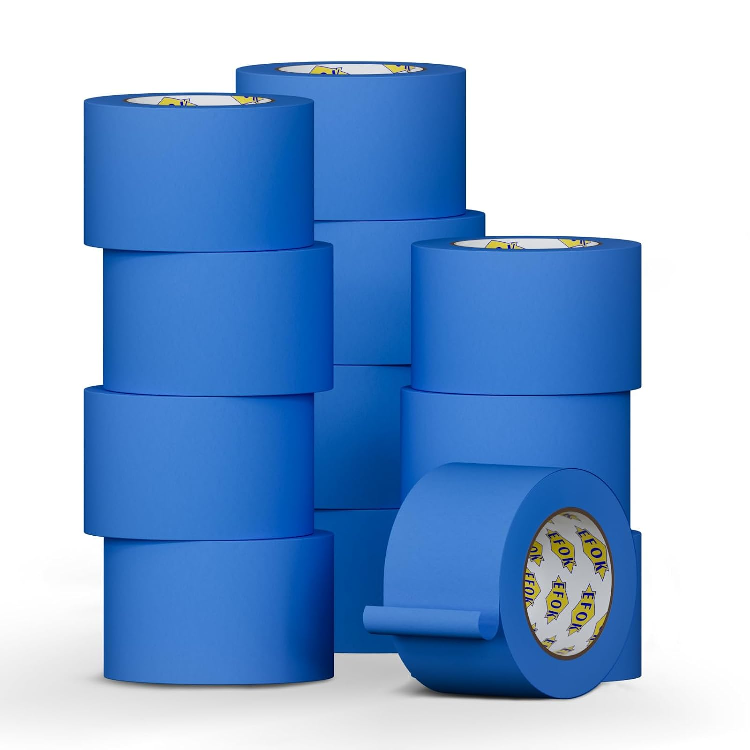 EFOK 12 Pack Blue Painters Tape 3 Inch X 55 Yards Bulk Paint Masking Tape