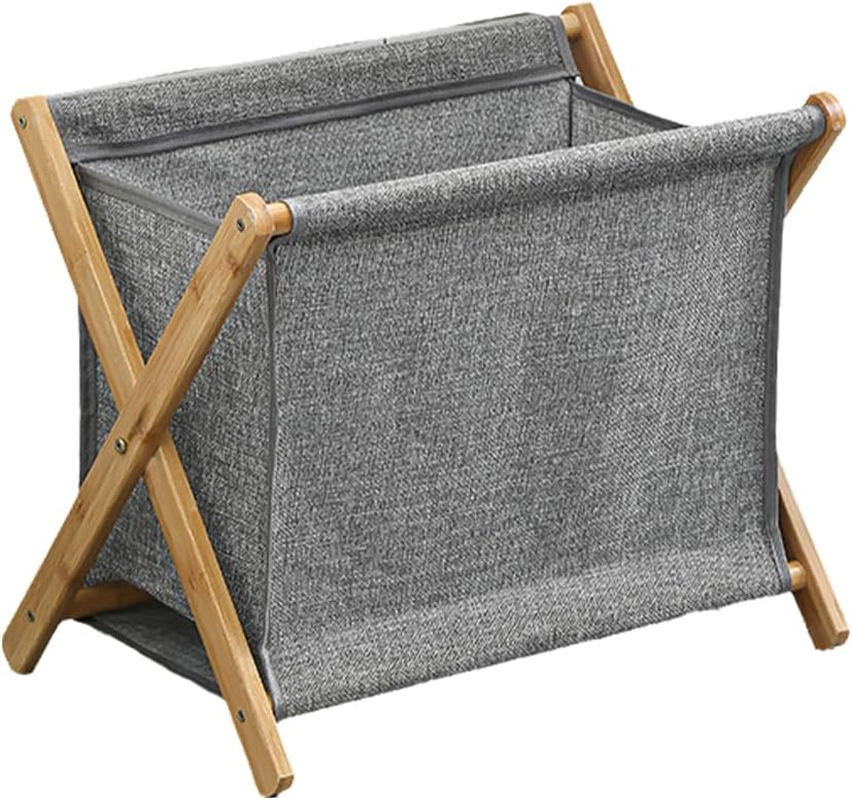 AIMALL Foldable Laundry Basket with Solid Wood Frame, Breathable Fabric, Larg... - Picture 2 of 14
