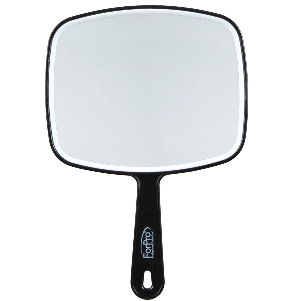 Premium Hand Mirror with Handle – Black, 6.3
