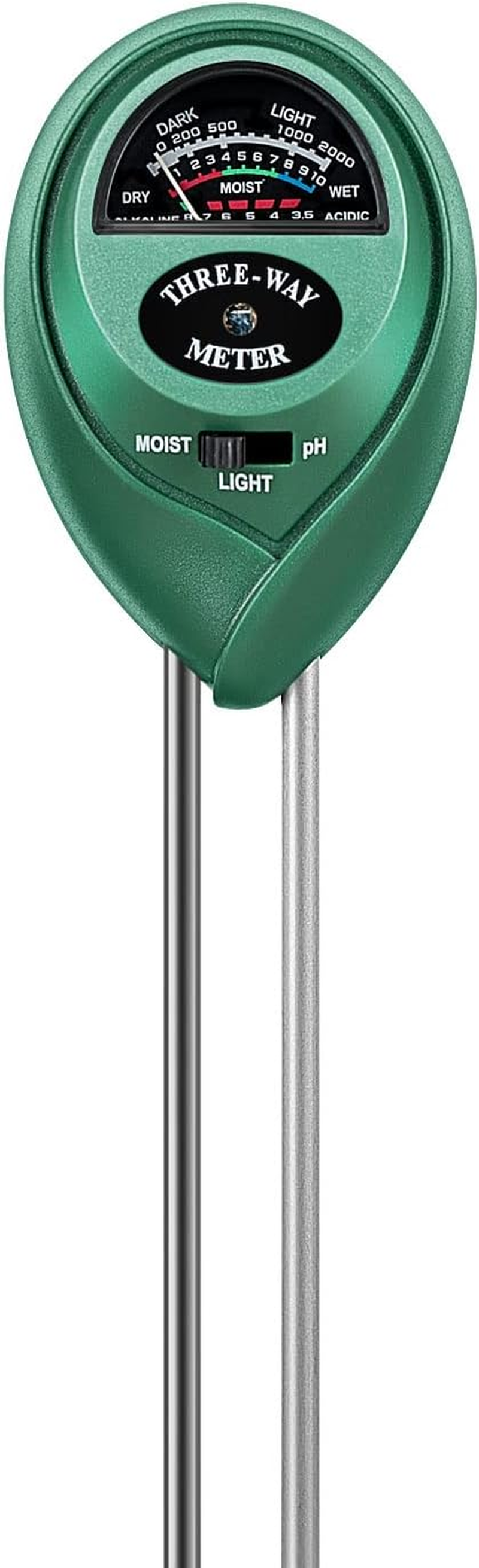 VIVOSUN Soil Tester, 3-In-1 Plant Moisture Meter Light and PH Tester for Home, Garden, Lawn, Farm, Indoor and Outdoor Use, Promote Plants Healthy Growth