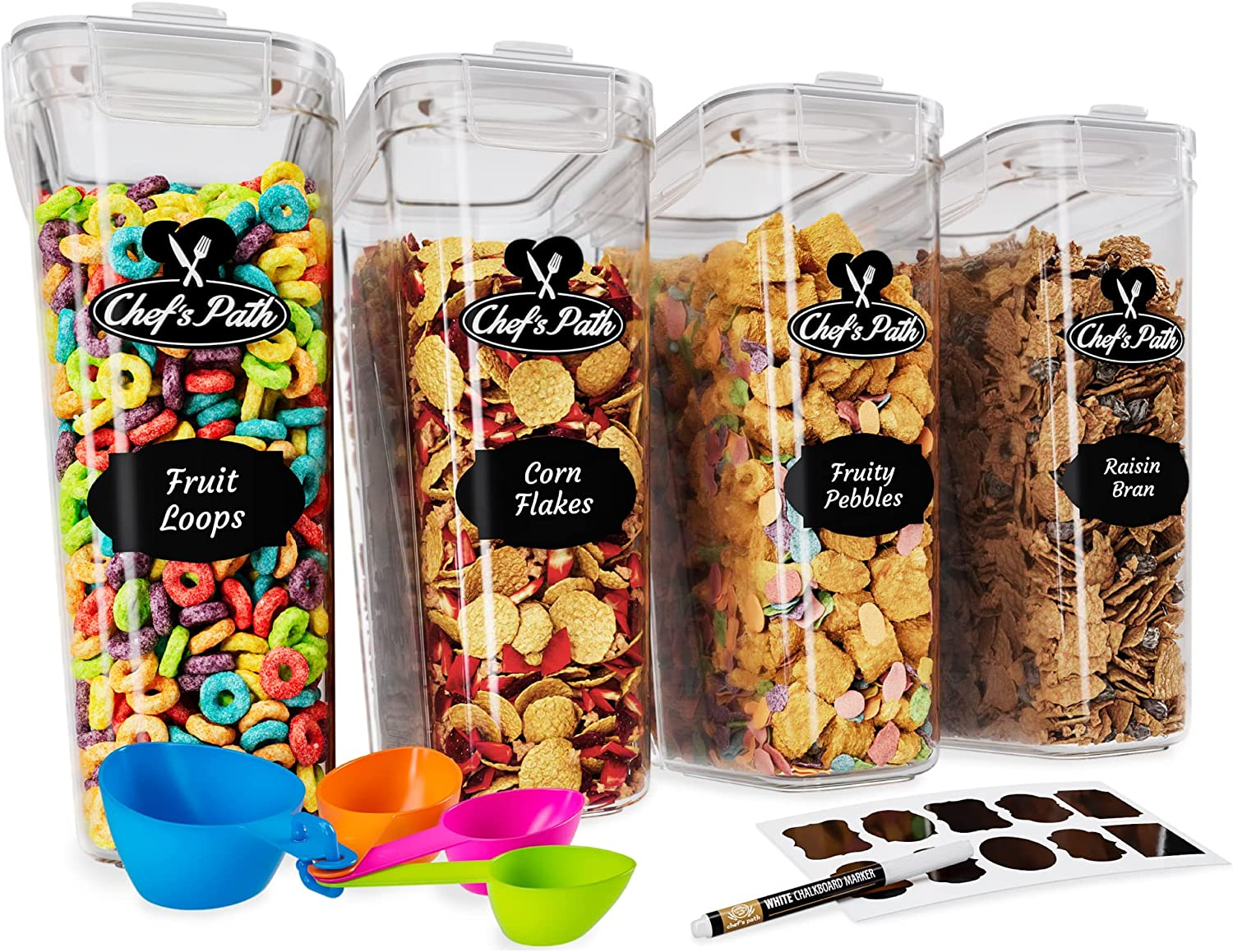 Cereal Containers Storage Set Large 4L Airtight BPA Free