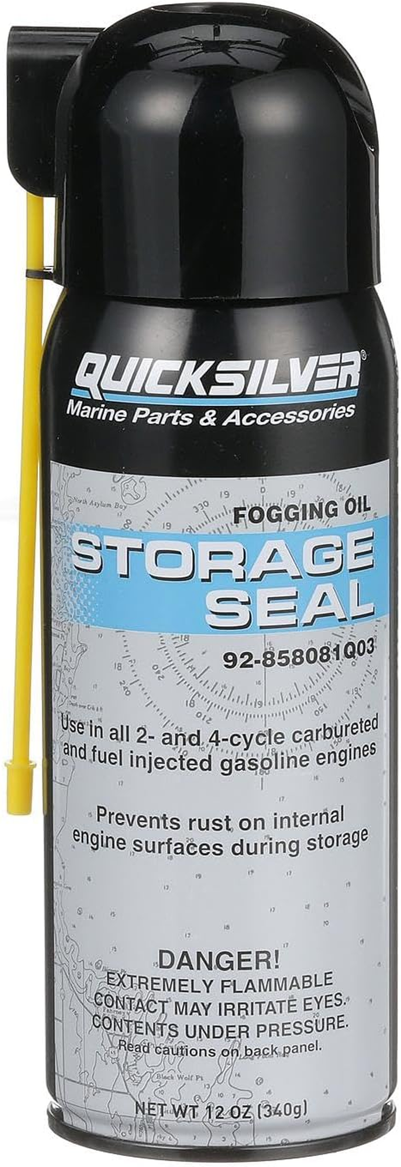858081Q03 Storage Seal Engine Fogging Oil Spray Lubricant for Marine and Powersports Engines, 12 Oz