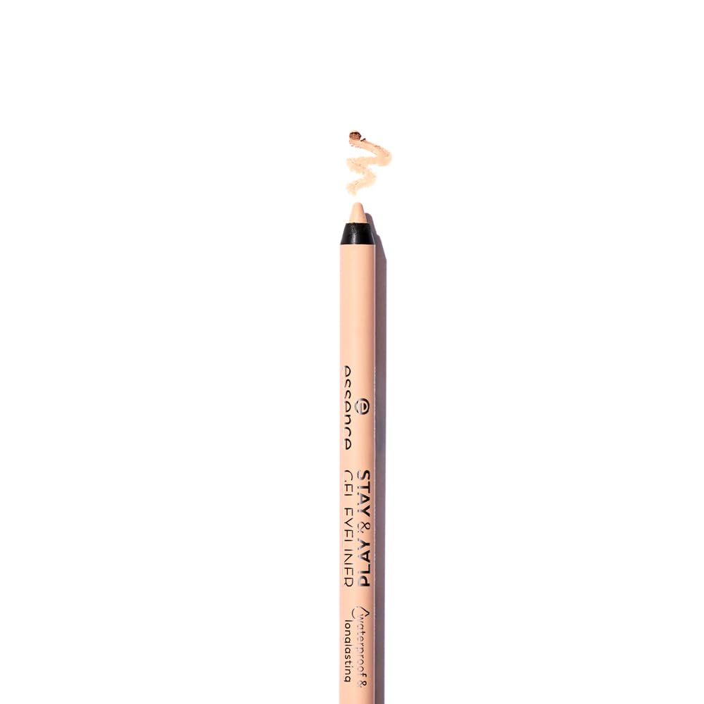 | Stay & Play Gel Eyeliner | Super Soft Gel-Like Texture | Waterproof & Longlasting | Vegan & Cruelty Free (03 Silky Nude)