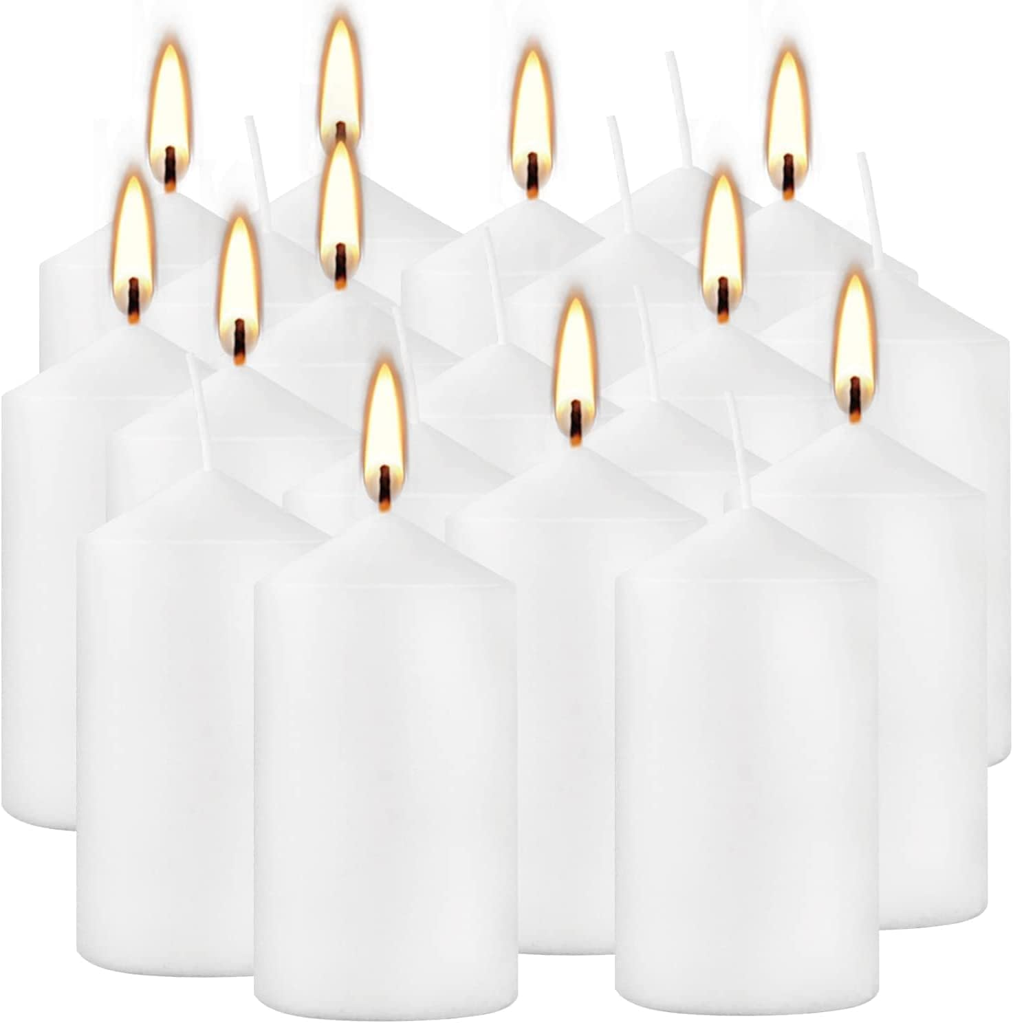 20 Pcs Pillar Candles Bulk Long Burning Wax Pillar Candles 2