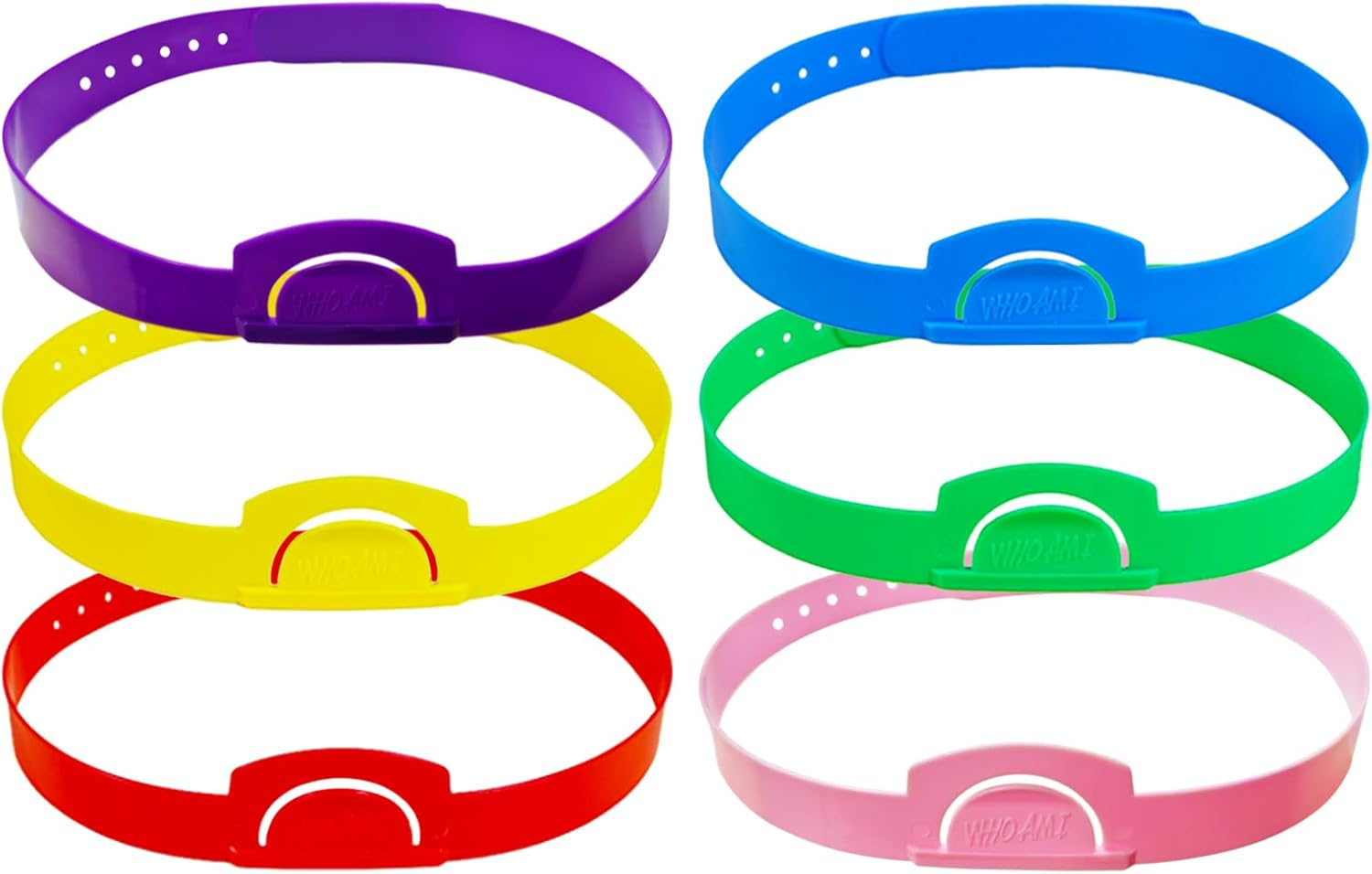 6 Pcs Guess Who Game Headbands (6 Colours), Can Insert Card, Headbands Board Games for Family Game Night, Party Activities for Adults and Kids