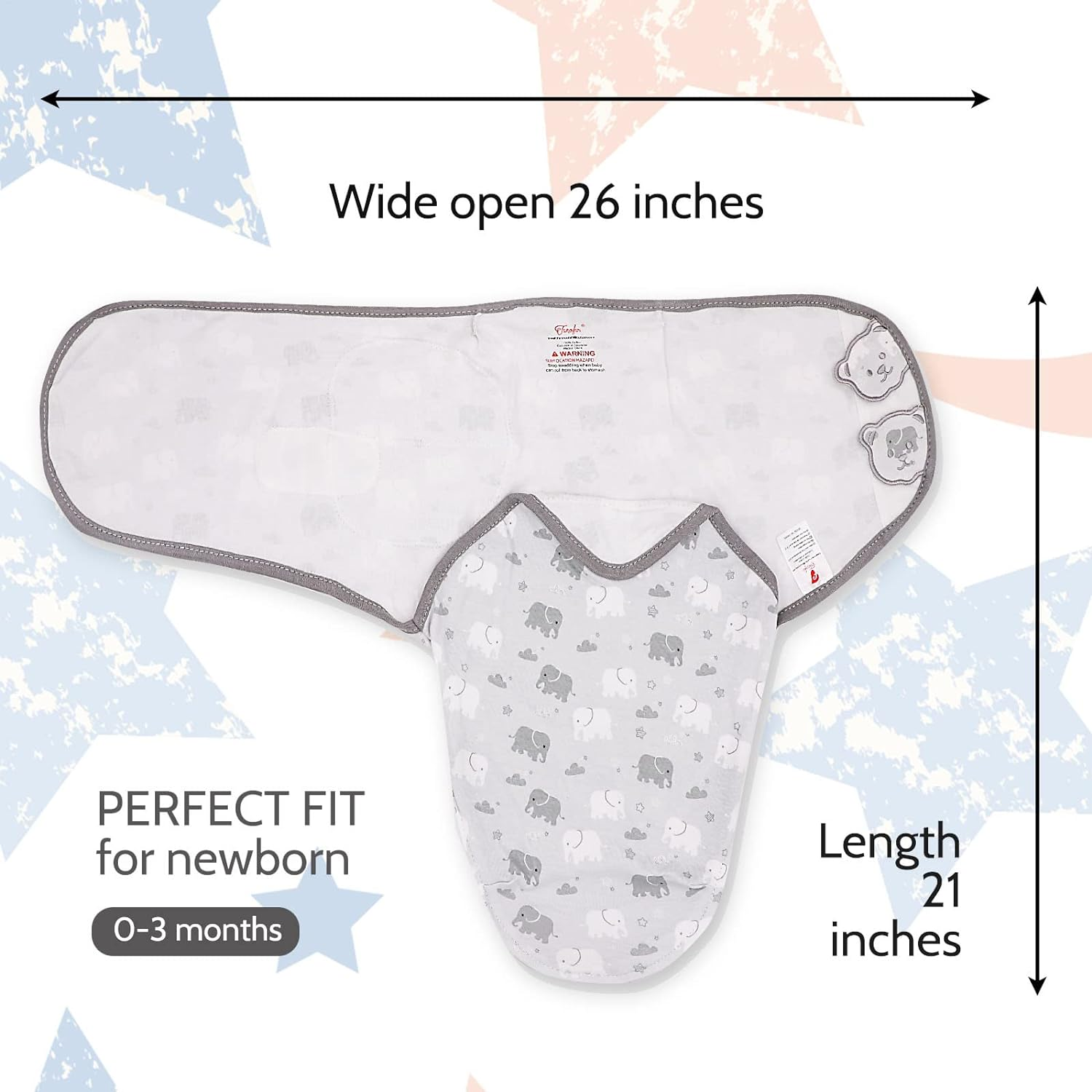 TANOFAR Baby Swaddle Sleep Sacks 3 Pack, Cotton Newborn Swaddle Sack for 0-3 ... - Picture 8 of 13