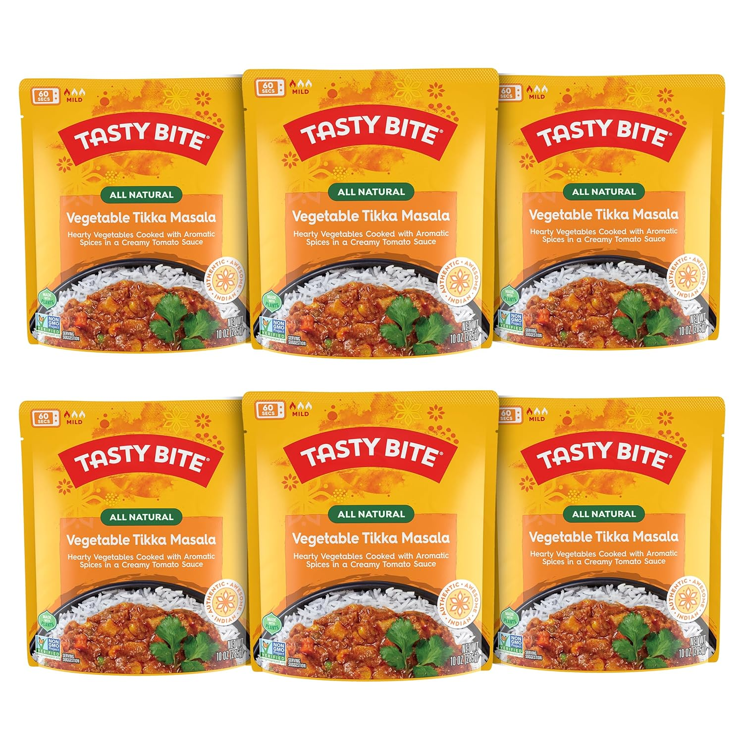 Tasty Bite Vegetable Tikka Masala 10oz 6-Pack Microwavable
