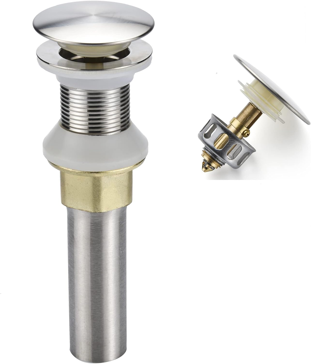 Bathroom Sink Drain,Drain Stopper Bathroom Sink without Overflow,Pop up Drain A