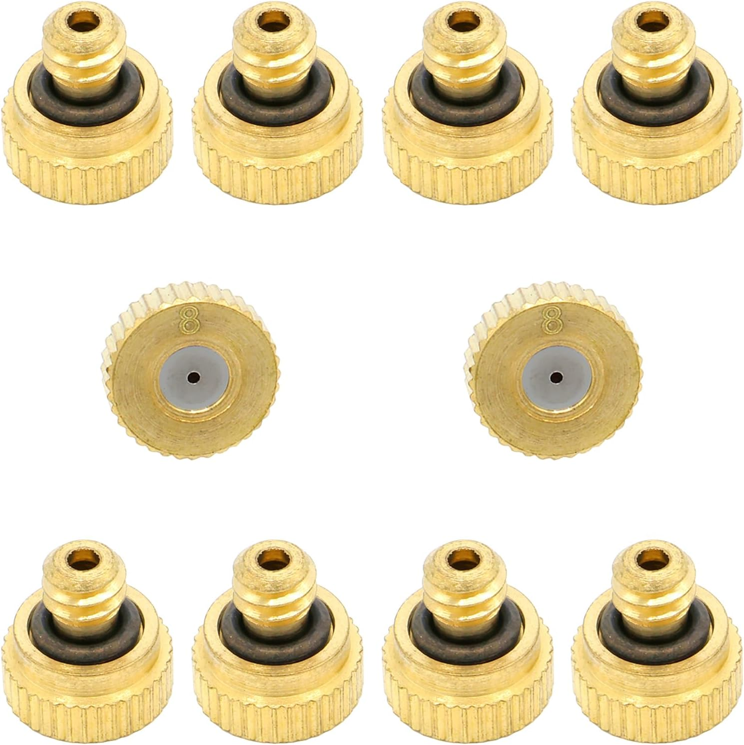 10Pcs Brass Misting Nozzle - 0.004" Orifice (0.1mm) Dia 10/24 UNC Replacement... - Picture 9 of 18