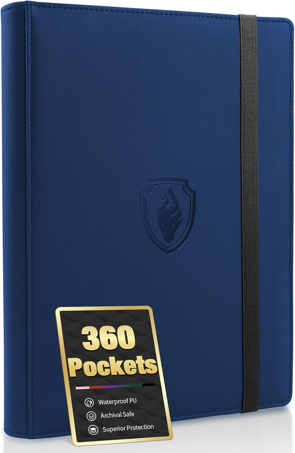Trading Card Binder 9 Pocket, Fabmaker PU Cover Card Collection Binder for 360 C