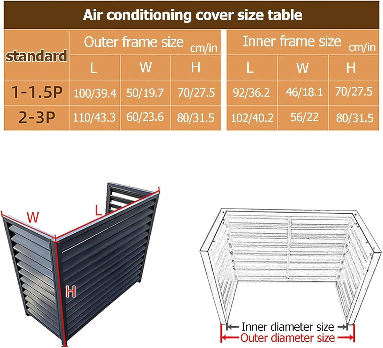 Air Conditioner Fence Screen, Outdoor Air Conditioning Unit Covers, Hide Air ... - Picture 7 of 15