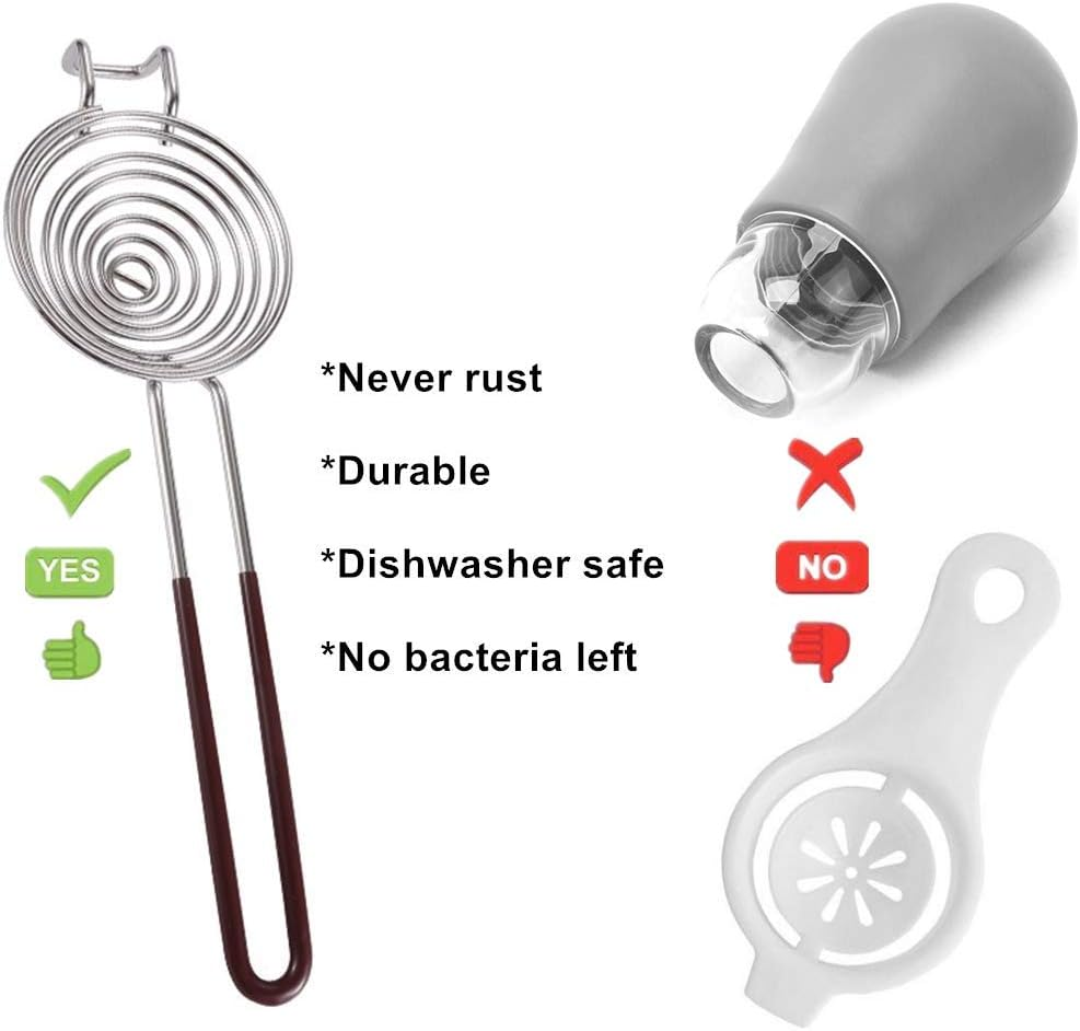 Stainless Steel Egg White Separator - Long Handled Egg Yolk Filter Dishwasher... - Picture 7 of 14