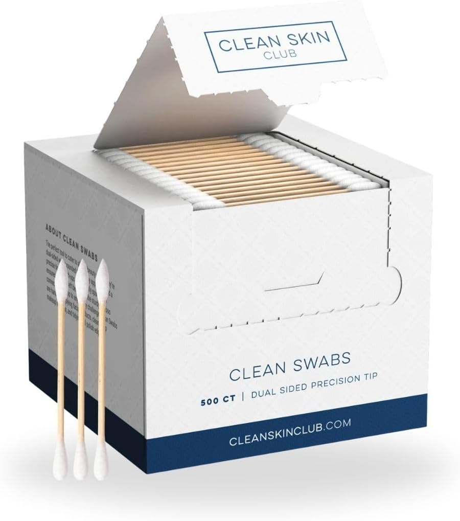 500ct Precision Pointed Cotton Swabs - Organic Bamboo Makeup & Nail Touch Up
