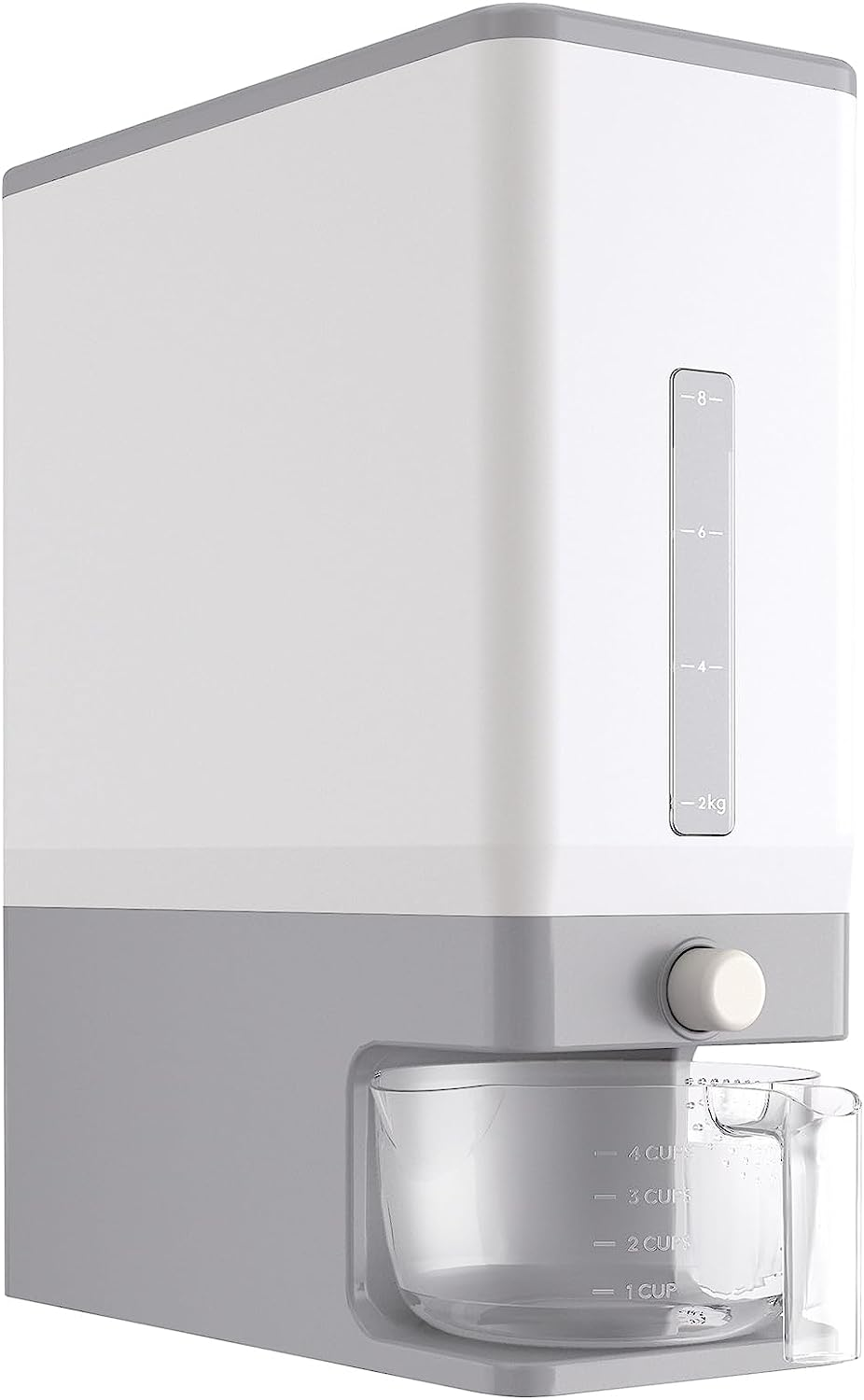 Rice Dispenser 25 Lbs(11.3Kg), Rice Storage Container Sealed Moisture Proof with Measuring Cup for Kitchen Pantry Household, Bpa-Free
