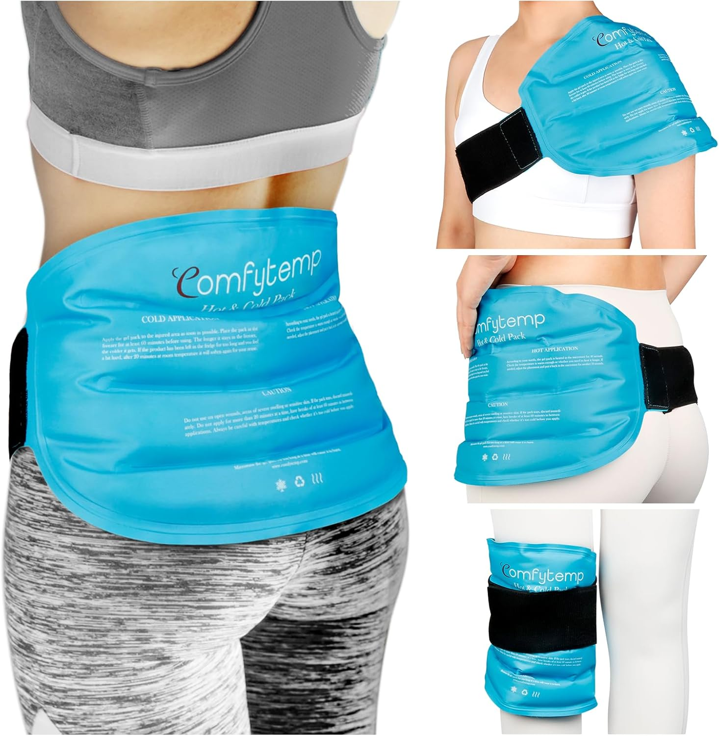 Ice Pack for Back Pain Relief, Reusable Large Ice Packs for Injuries, Hot Cold Pack for Lower Back, Shoulder, Knee, Hip, Cold Compression for Surgery, Swelling, Bruises, Sciatica Injuries