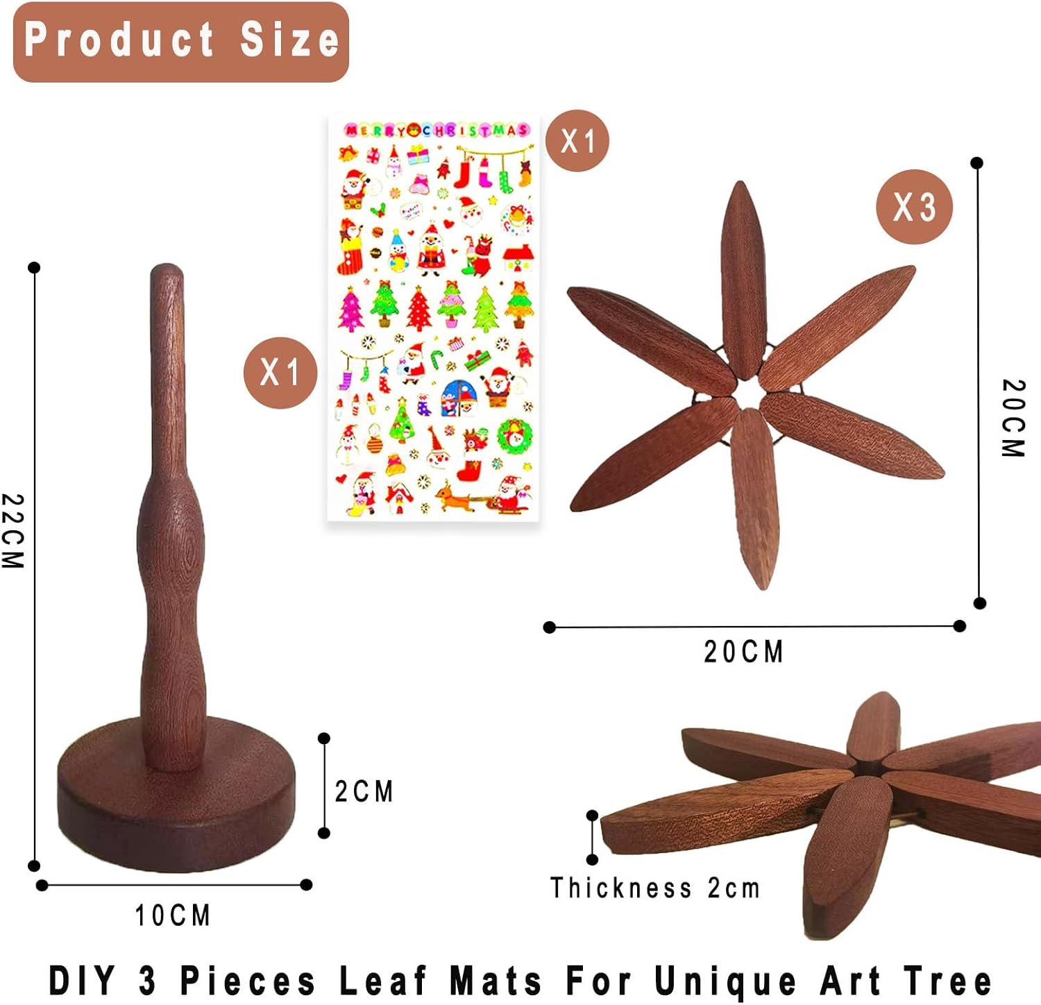 Wooden Trivets for Hot Pots and Pans,Wood Coasters for Quartz Countertops Dec... - Picture 7 of 14