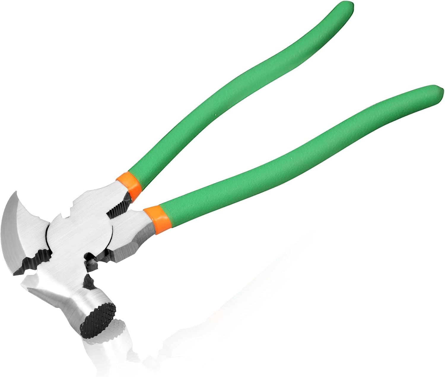 10.5 Inches Fencing Pliers with 2 Wire Cutters Multi Purpose Fence Tool Wire Twisting Pliers Nail Puller Chain Link Fence Puller Wire Fence Tools for Installing Maintaining Wire Fences