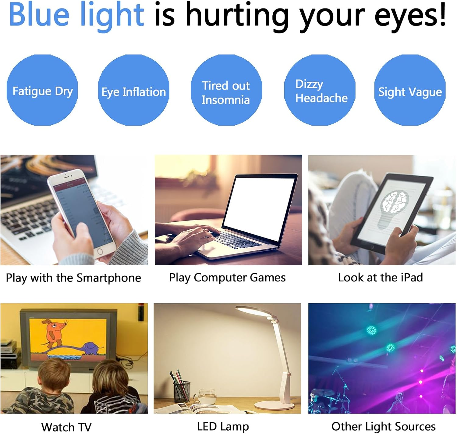LJCZKA Oval Blue Light Glasses for Women Men Computer Glasses Oval Frame Anti... - Picture 8 of 20