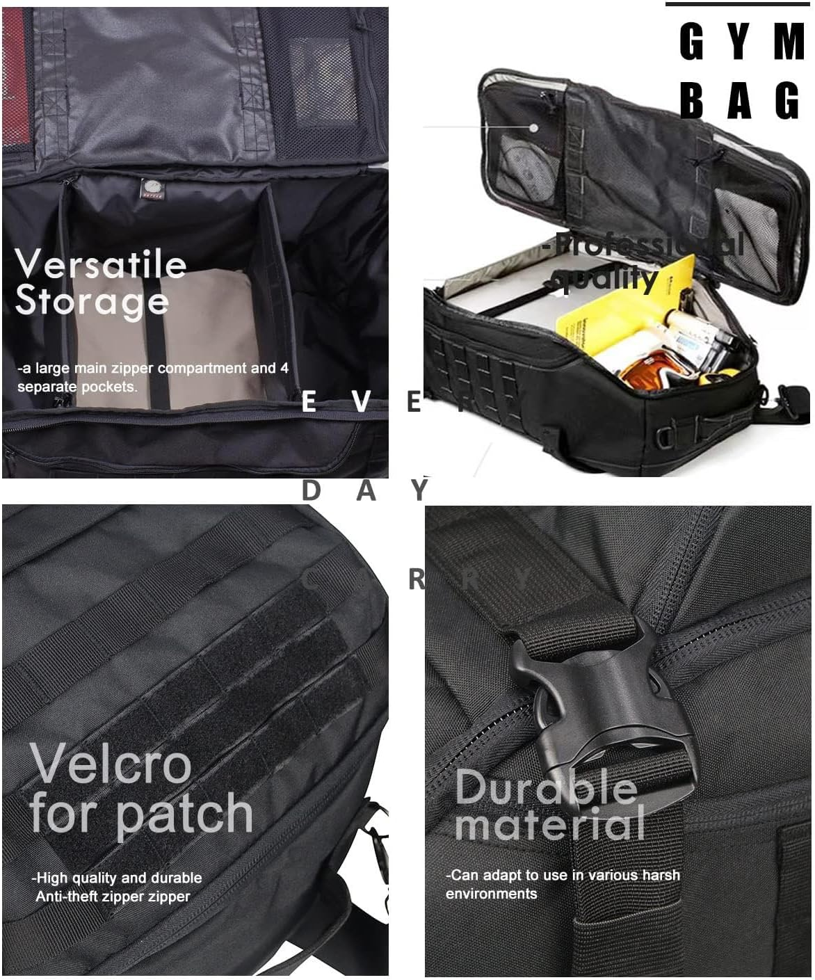 Miramrax Travel Duffle Bag Backpack for Men - Large Tactical Bags Weekender G... - Picture 10 of 17
