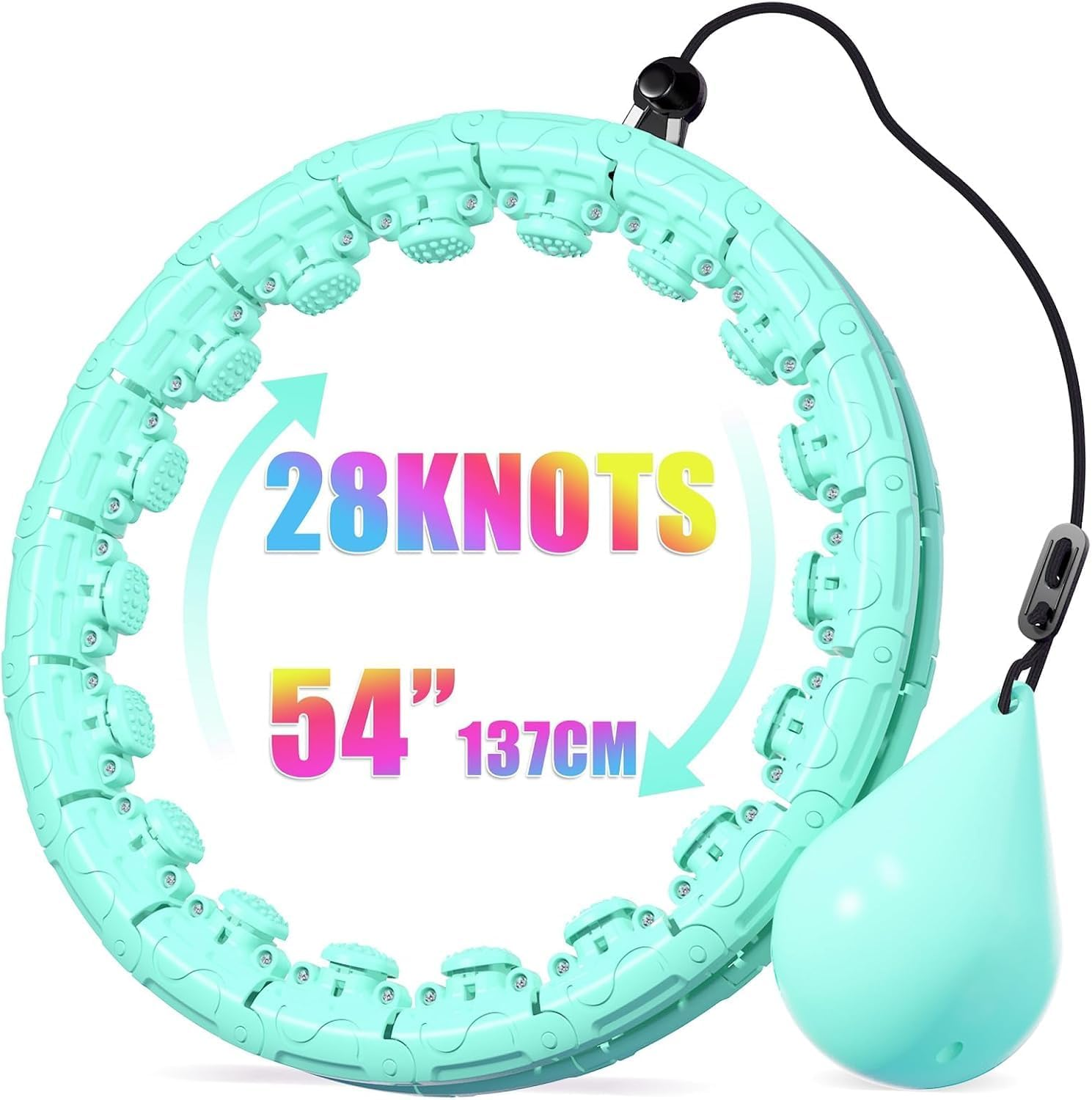 Weighted Hula Infinity Fitness Hoop for Adult Weight Loss, 2 in 1 Smart Fitne... - Picture 10 of 15