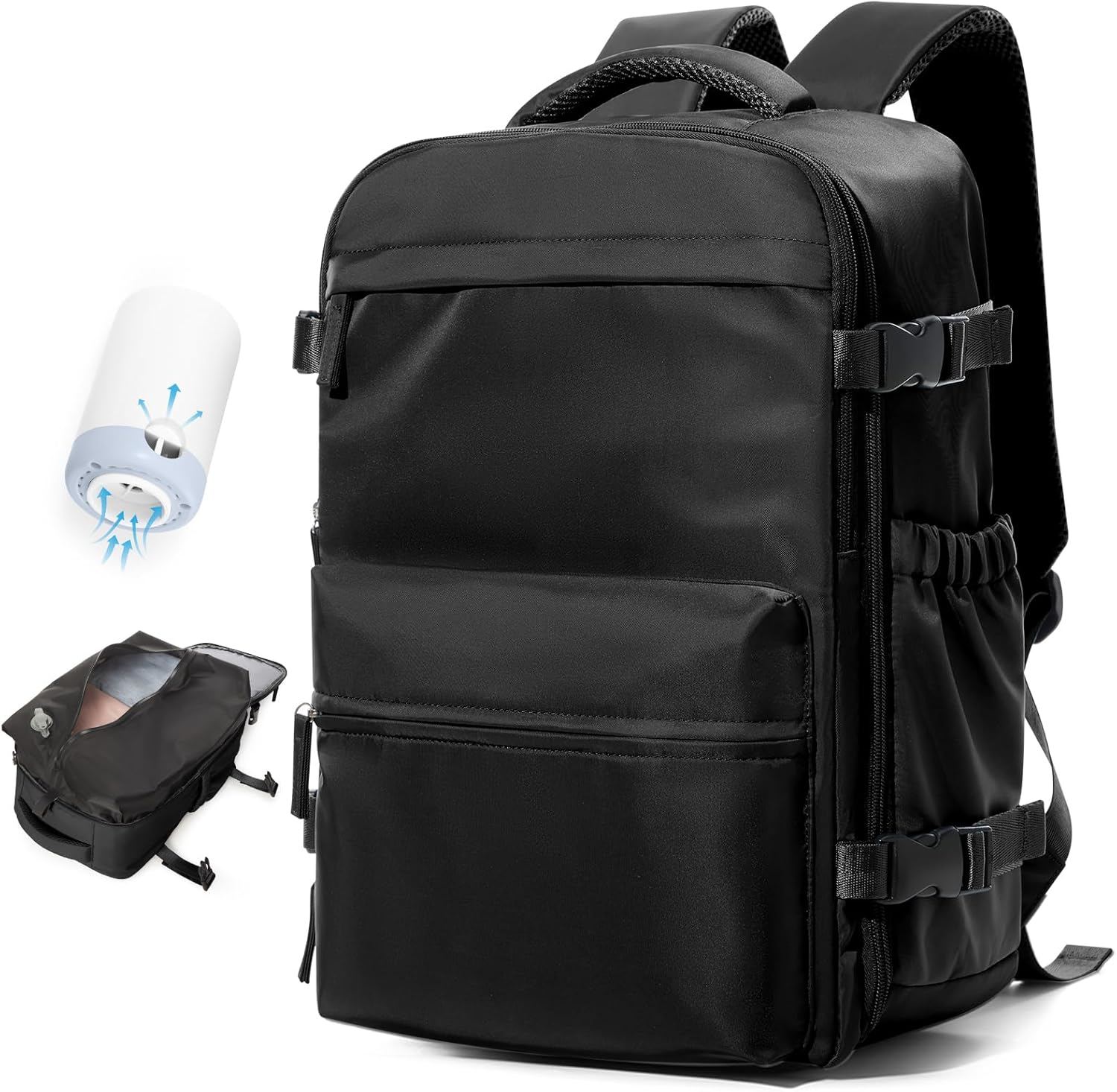 Travel Vacuum Seal Backpack With Hand Pump - 18x14x8 Inch Compression Bag For Clothing & Travel Essentials