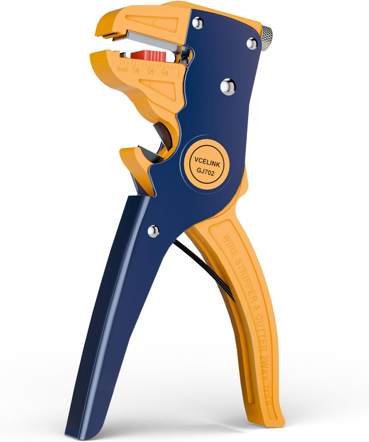 Automatic Quick Strip Wire Stripper and Cutter, Professional 2-in-1 Adjustable Stripping Tool for 14-24 AWG Electrical Cables