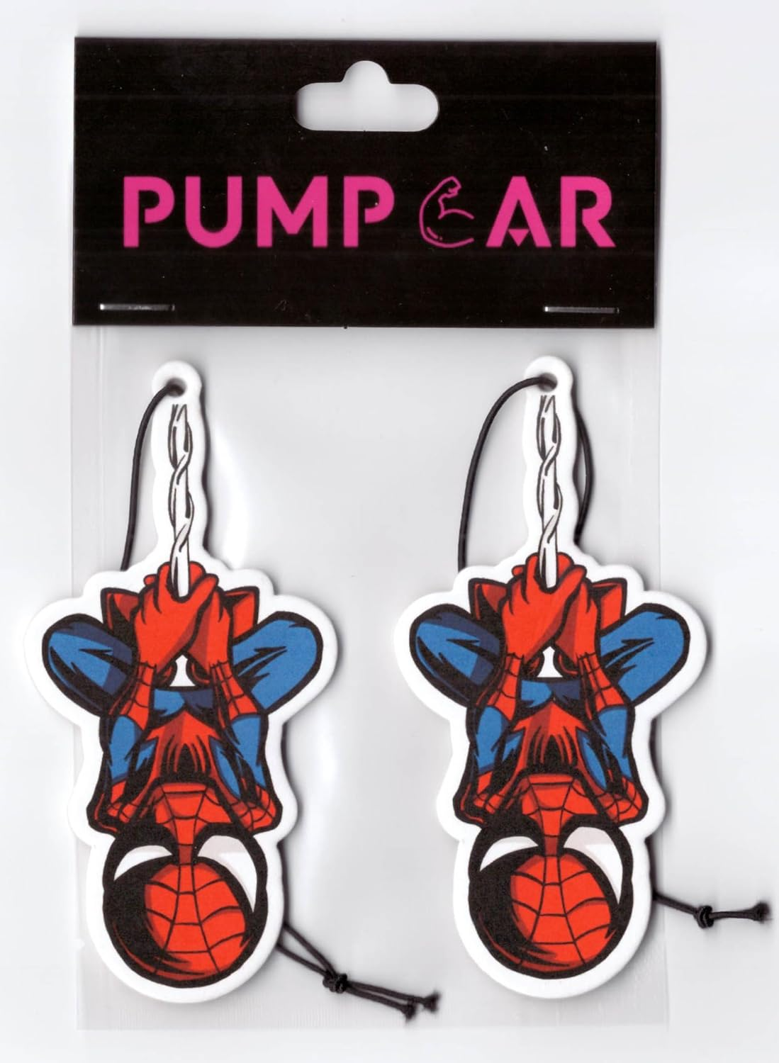 2 Pieces Spidey Double-Sided Hanging Cartoon Cherry-Scented Funny Car Air Freshener Cool Spider Hanging for Rearview Mirror Car Interior Accessories Gifts