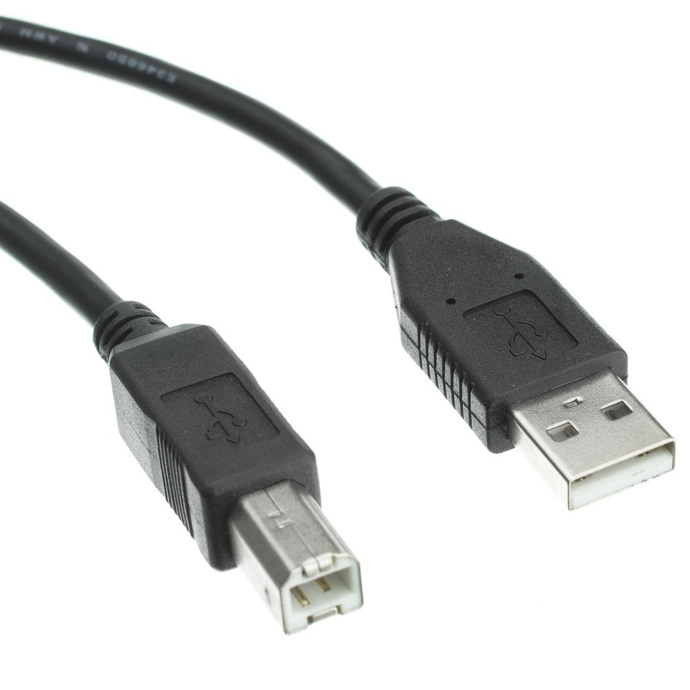 10 Feet USB 2.0 Printer/Device Cable, Black, Type a Male/Type B Male Plug, a Male to B Male High Speed USB Cable, USB 2.0 to Type B Cable, Type B Printer Cable