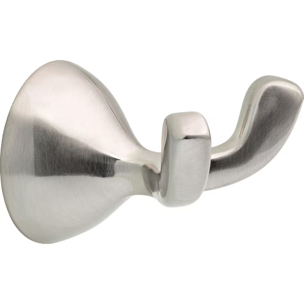 Foundations Wall Mount Towel J-Hook Robe Hook Bath Hardware Accessory in Spotshield Brushed Nickel