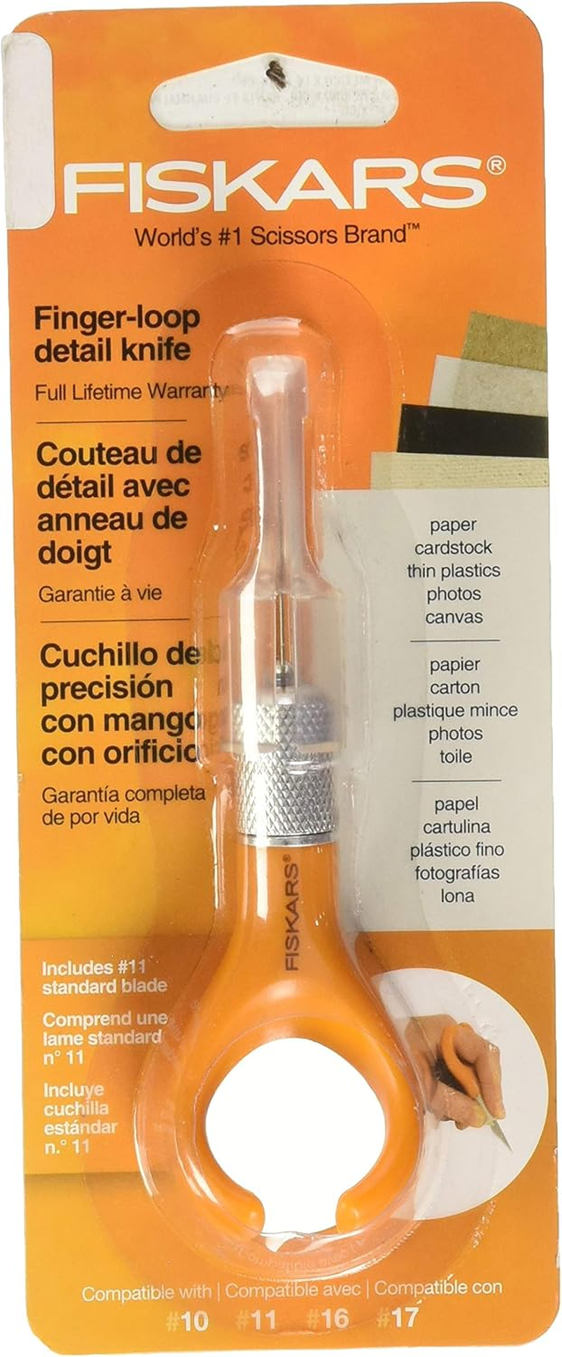 Fiskars 7" Fingertip Detail Craft Knife, Exacto Hobby Utility Knife