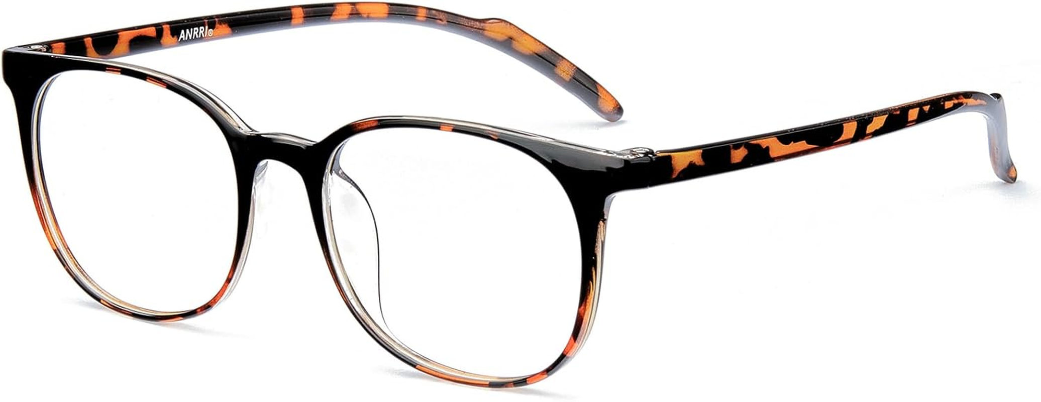 ANRRI Blue Light Blocking Glasses anti Eye Strain Computer Glasses Filter UV400 Lightweight Frame Eyeglasses for Women Men