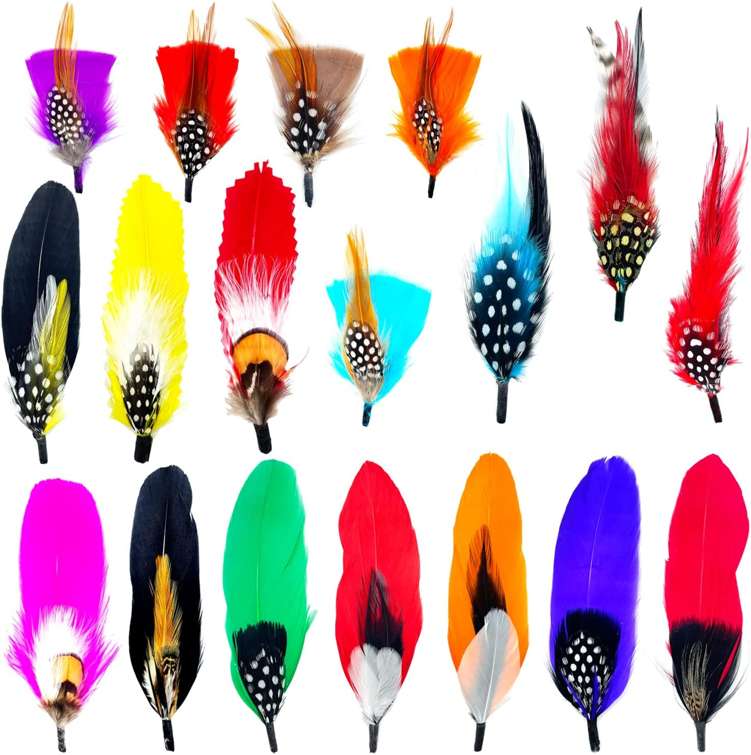 18 Pcs Hat Feathers, Assorted Feather for Fedora Hats, Colorful Natural Real Feathers Packs Accessories for DIY Craft Christmas Decorations Men Women Cowboy Pork Pie Trilby Hats, Approx. 8-15 Cm