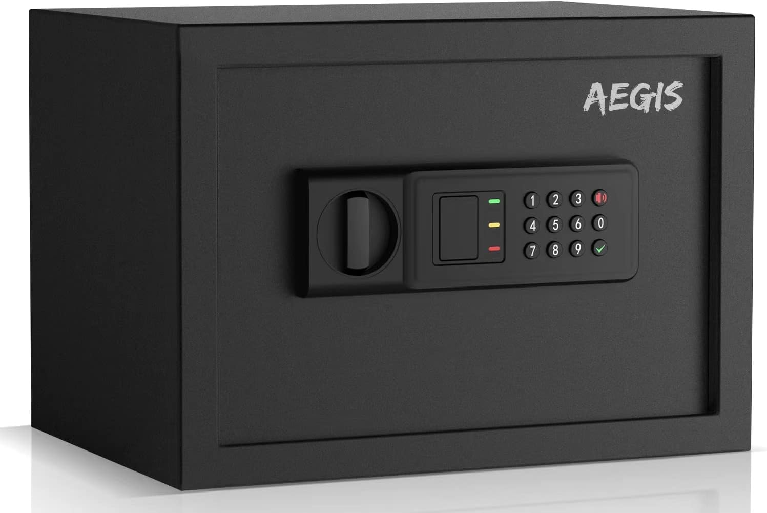 0.8Cu.Ft Electronic Safe Box - Digital Keypad Security Safe for Home/Office, Heavy Duty Steel Cash Box with Silent Access & Anti-Theft Alarm, Compact Wall/Floor Mount Design