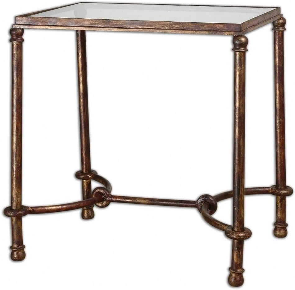 Stylish Bronze Warring Iron End Table by  for Modern Living Spaces