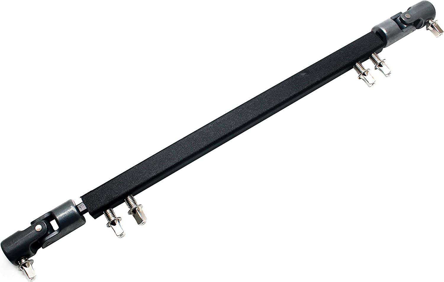 Double Kick Drum Pedal Drive Shaft Steel Bass Drum Pedal Linkage Connector Arm for Drum Kit Percussion Instrument Parts (Black)