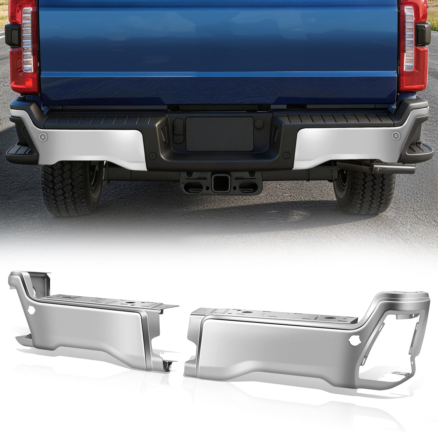 Rear Bumper End Caps for 23-25 F250-F450 Super Duty FO1103306