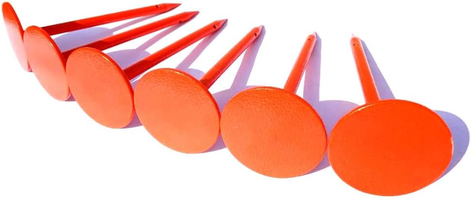 NSY 6 Pack Survey Marker/Survey Stakes/Property Marker Permanent/Ground Marker/Lot Linemarker/Boundary Marker Orange