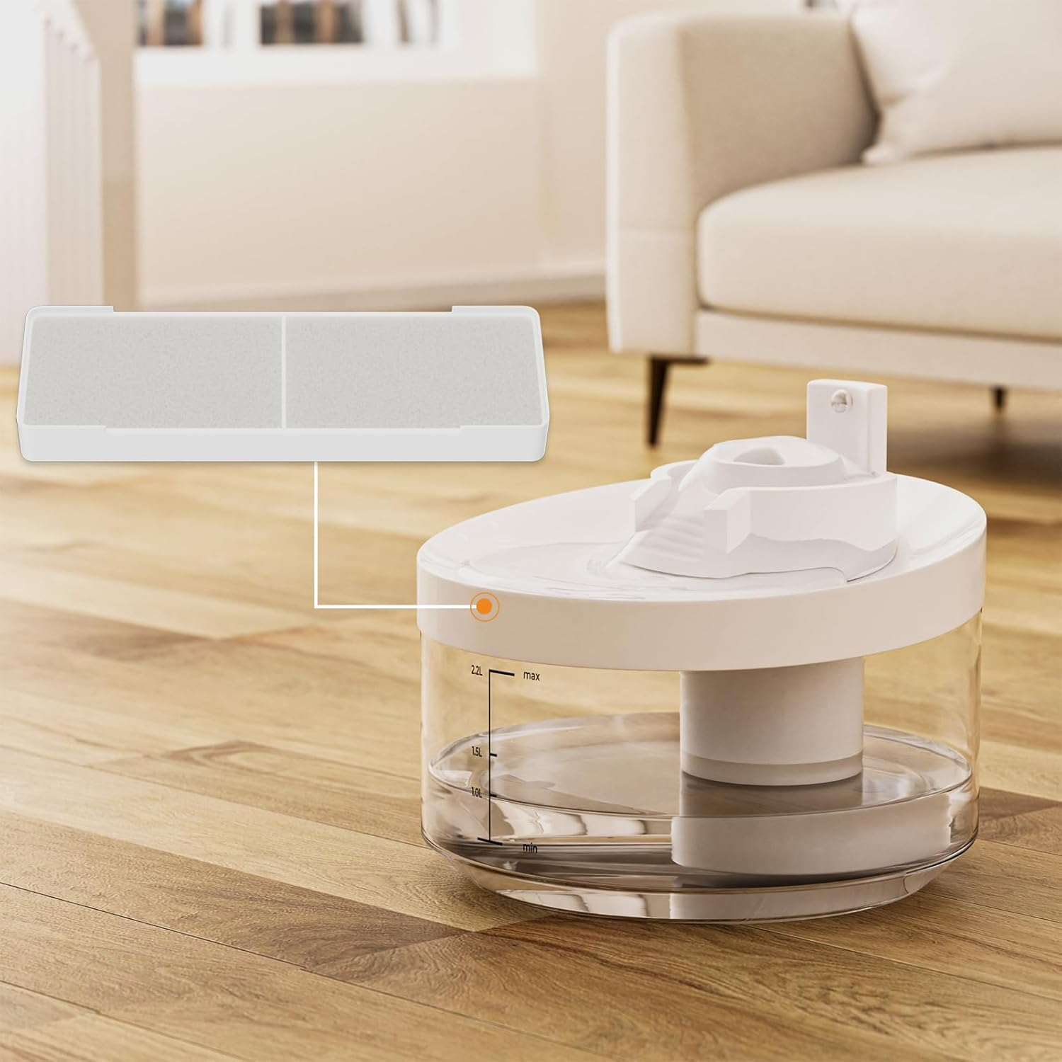 PaWz Smart Pet Water Fountain 2.2L for Cats Dogs, LED Automatic Cat Drinking ... - Picture 11 of 14